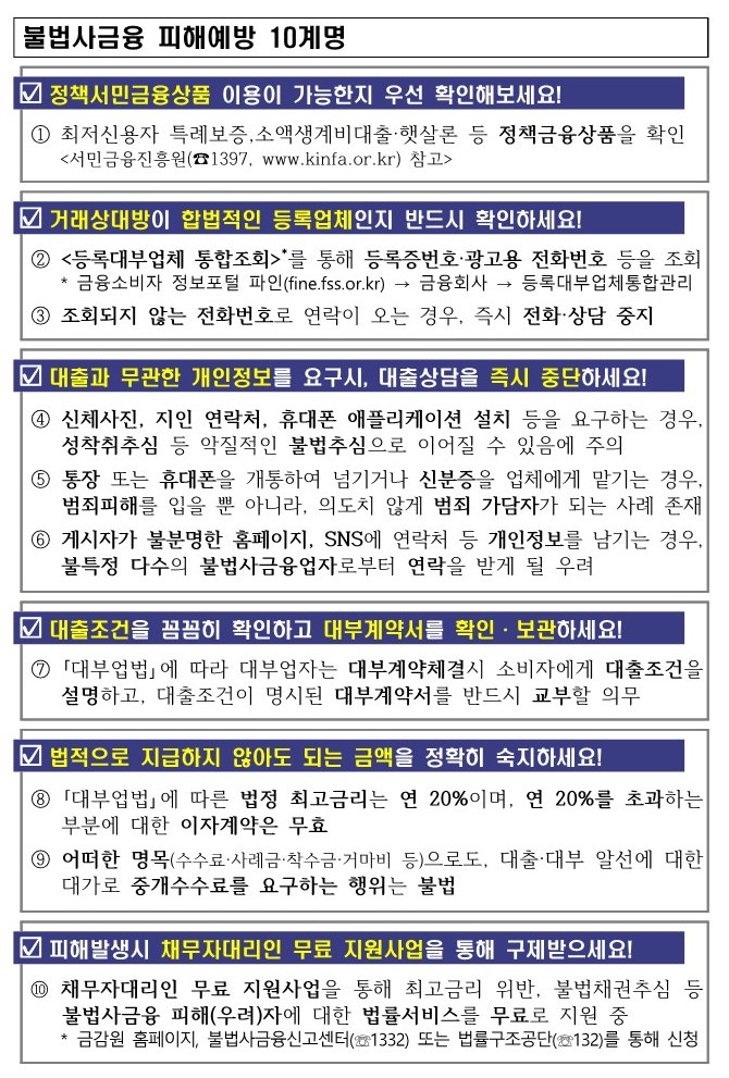 불법사금융_피해예방_10계명